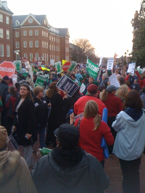 Thousands Protest in Annapolis Over Attack on Pensions