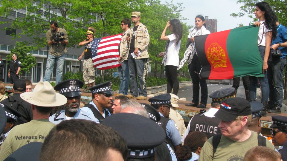 NATO protests – More than 40 veterans of Iraq and Afghanistan throw down their medals in protest of wars, lies and greed