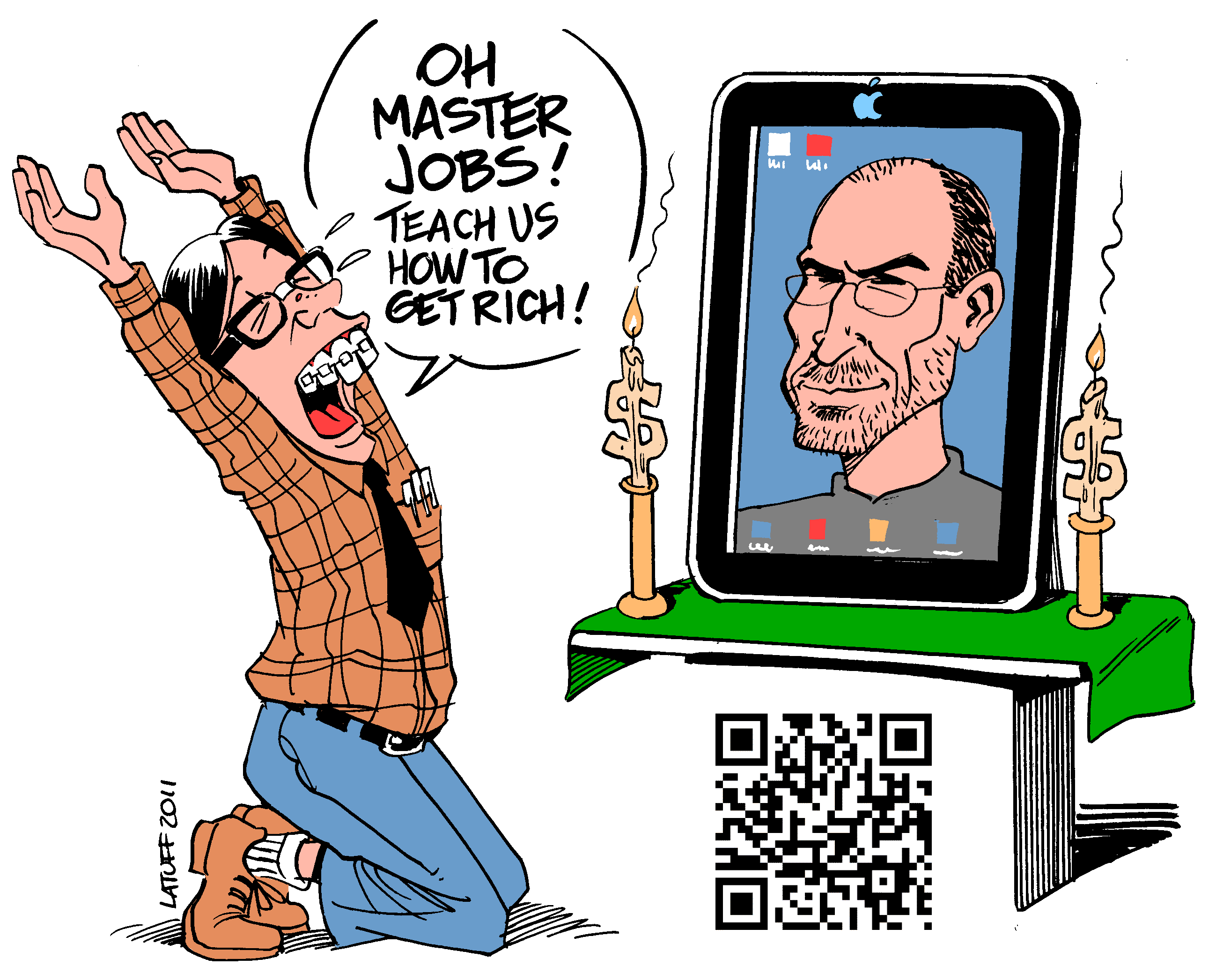 Political Cartoon: On Steve Jobs