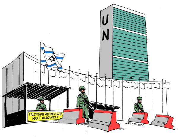 Political Cartoon: Israeli-occupied territory of the United Nations