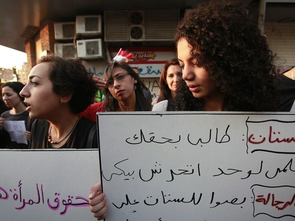 Women protesters in Egypt are assaulted