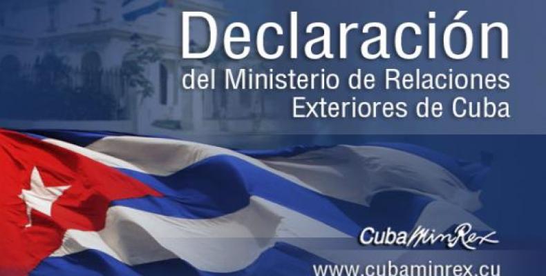 Declaration of the Cuban Foreign Ministry on Statements by US Secretary of State Rex Tillerson
