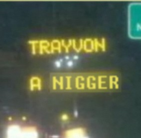 Hacked Road Sign Changed To Include Racial Slur About Trayvon Martin