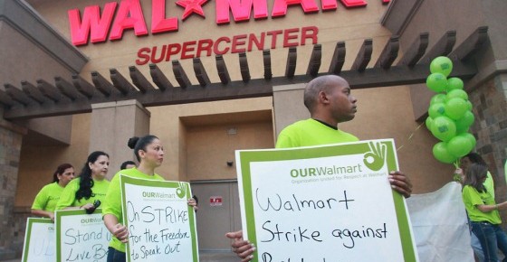 Richmond Walmart Workers Demonstrate Inside Store and Then Walk Out