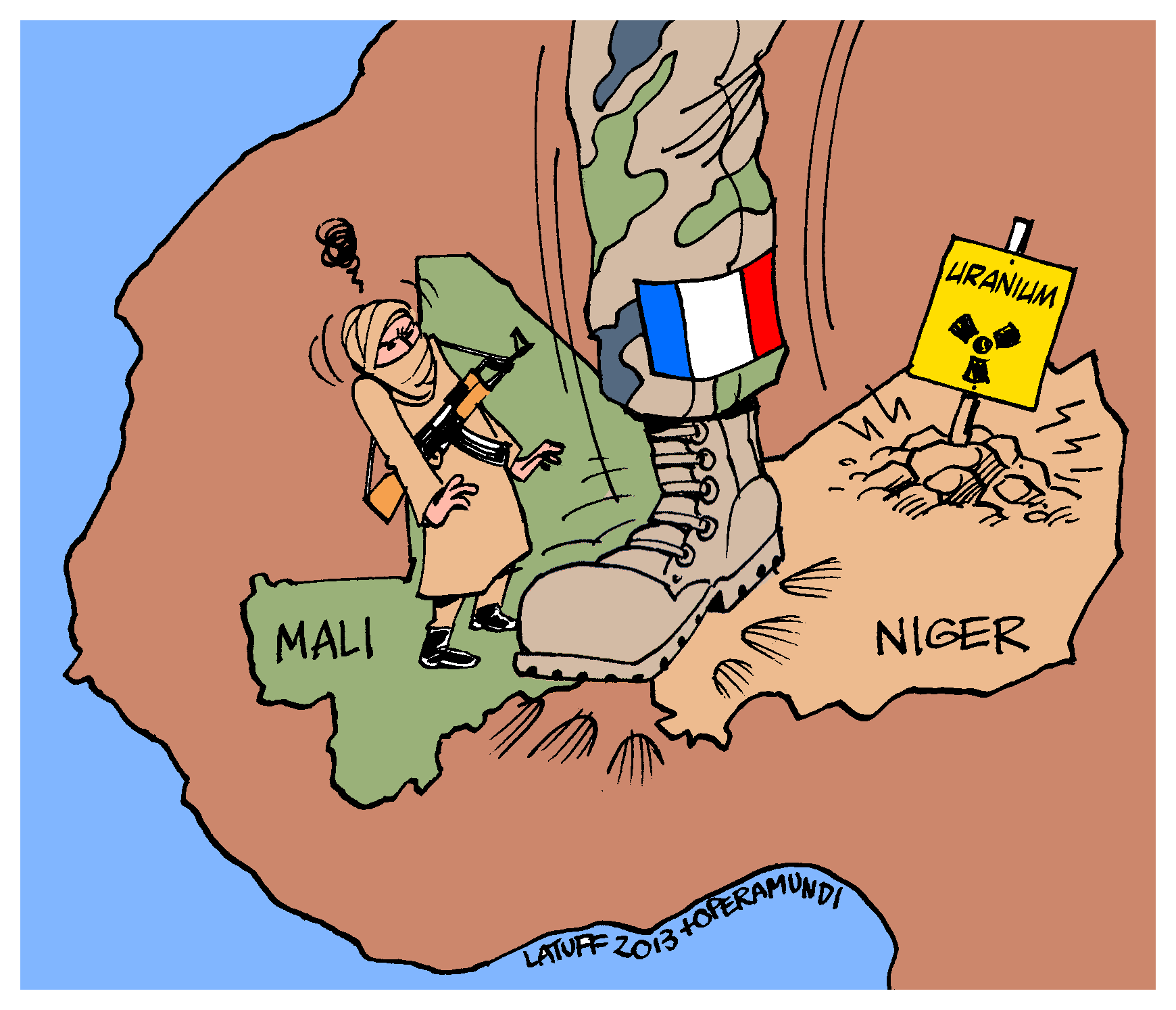 Political Cartoon: Mali: France’s war for uranium!