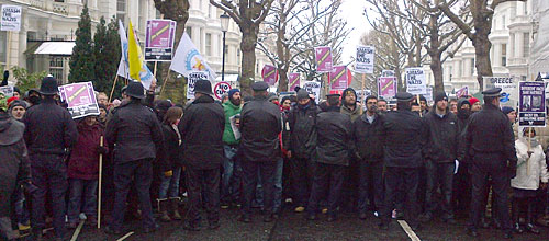 Photos of January 19th International Solidarity Protests With Greece Against the Fascist Golden Dawn