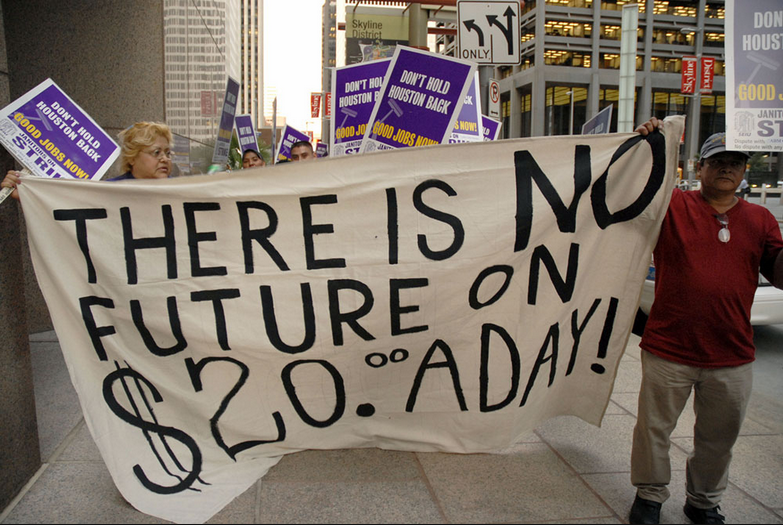 Houston Janitors’ Strike Goes Citywide