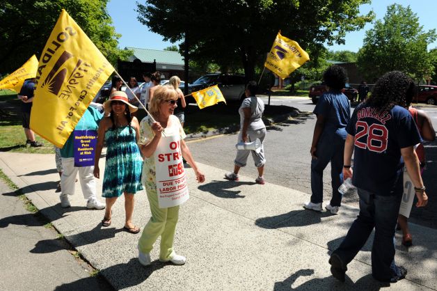 Conn. nursing home workers begin strike at 5 homes