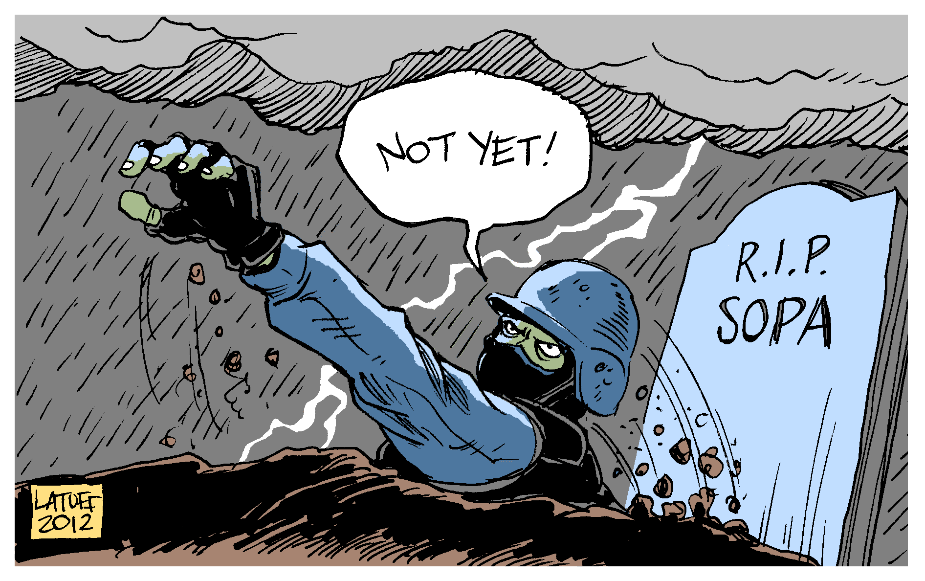 Political Cartoon: Warning! SOPA is not Dead Yet!