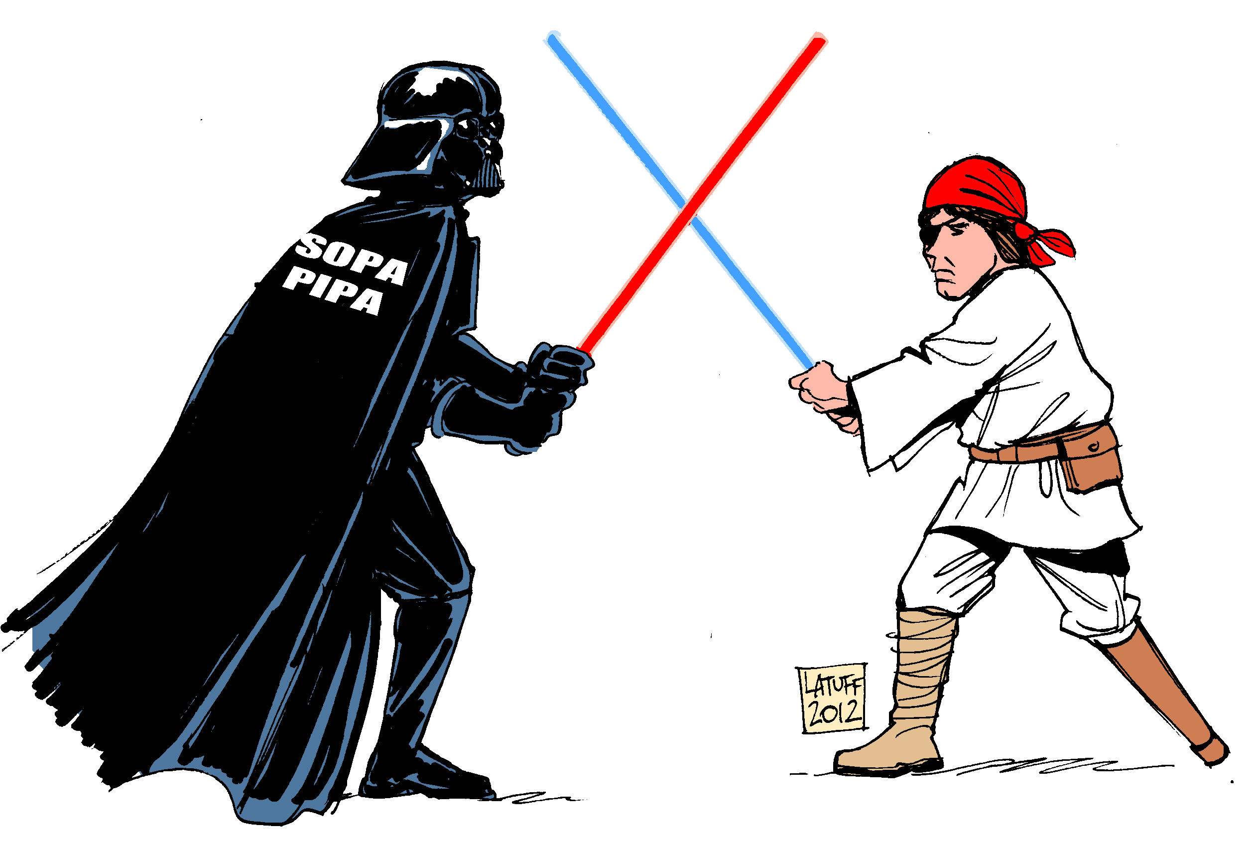 Political Cartoon: Internet Wars just begun! Struggle against Sopa/Pipa is NOT over!