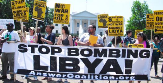 Thousands protest U.S. military strikes on Libya as anti-war movement grows
