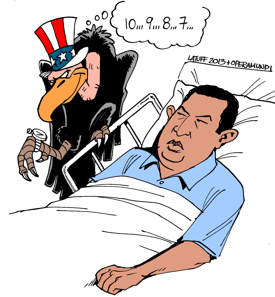 Political Cartoon: US waits Hugo Chavez’s fate