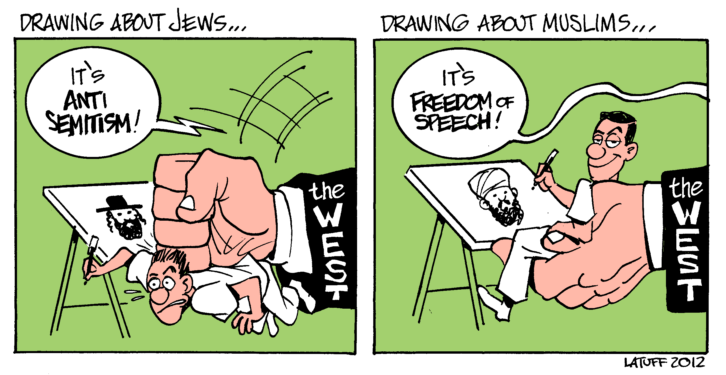 Political Cartoons: Cartoon Suggestions for Charlie Hebdo – West’s double standard on mocking Muslims, Jews