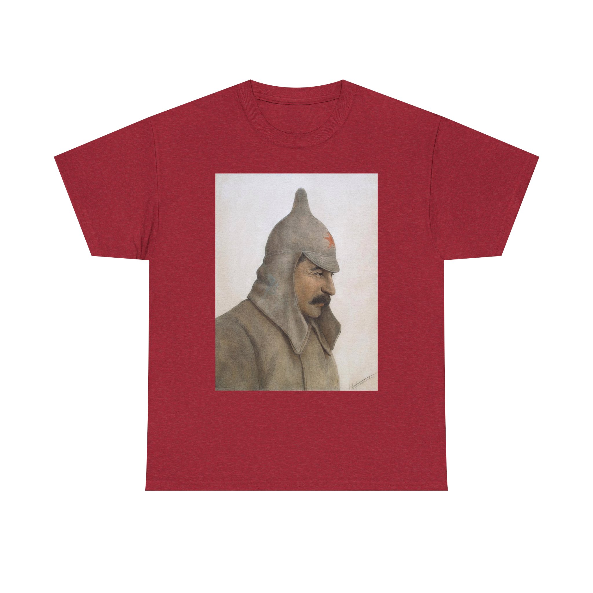 Portrait of Stalin Heavy Cotton Tee - Image 5