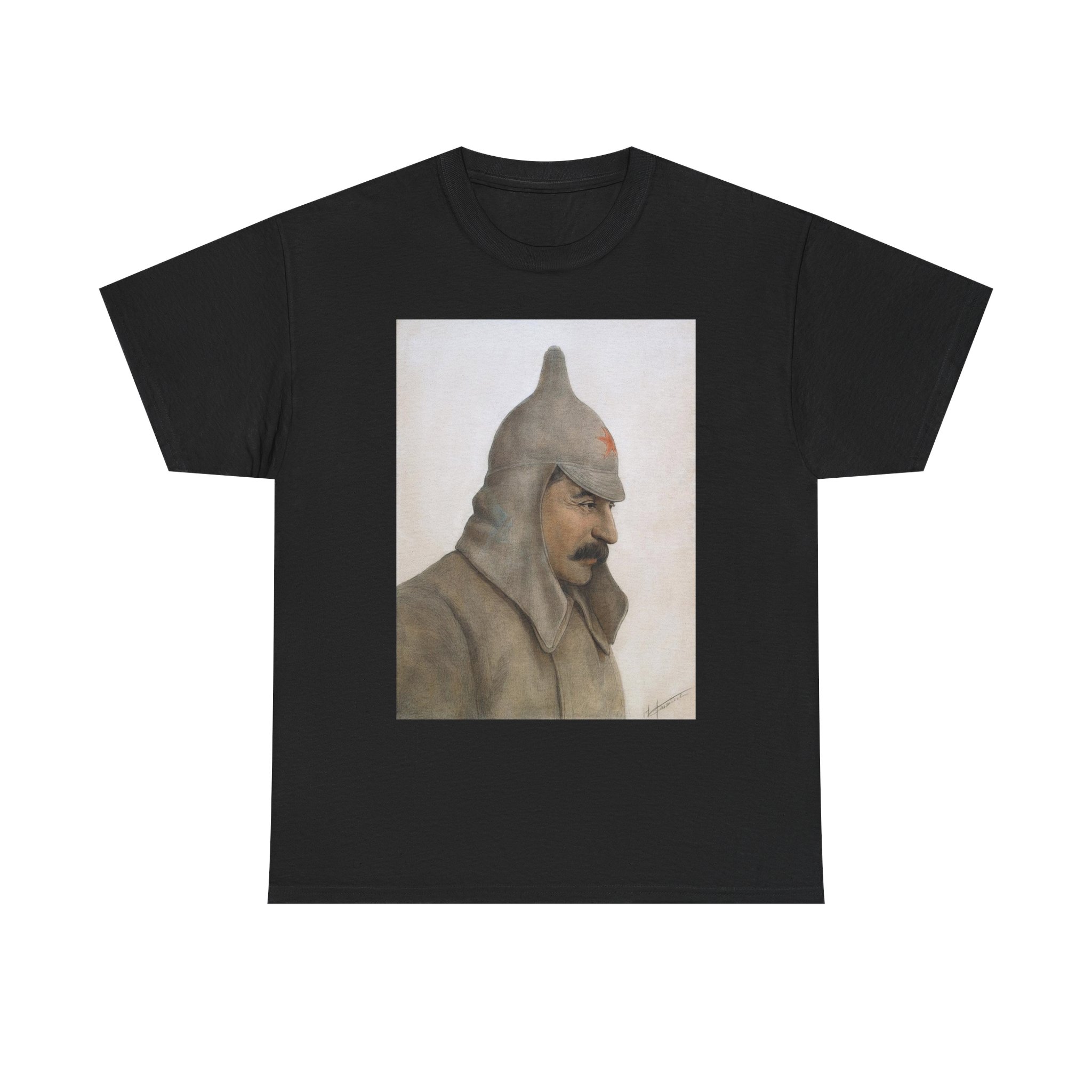 Portrait of Stalin Heavy Cotton Tee - Image 2