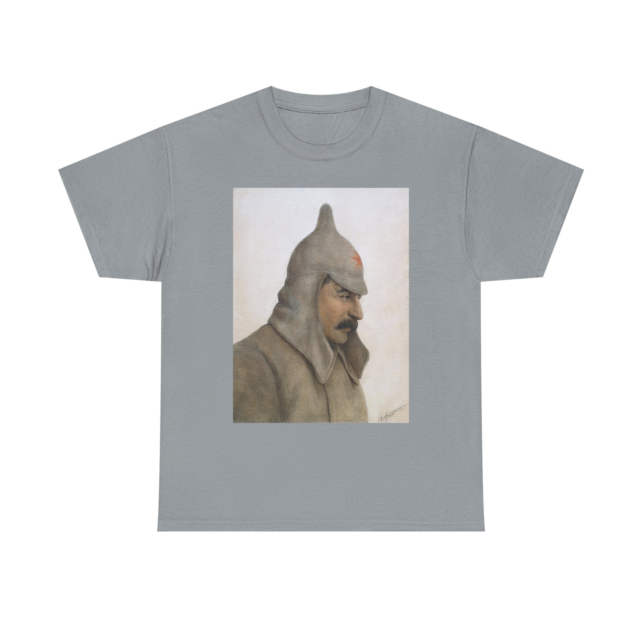 Portrait of Stalin Heavy Cotton Tee - Image 4