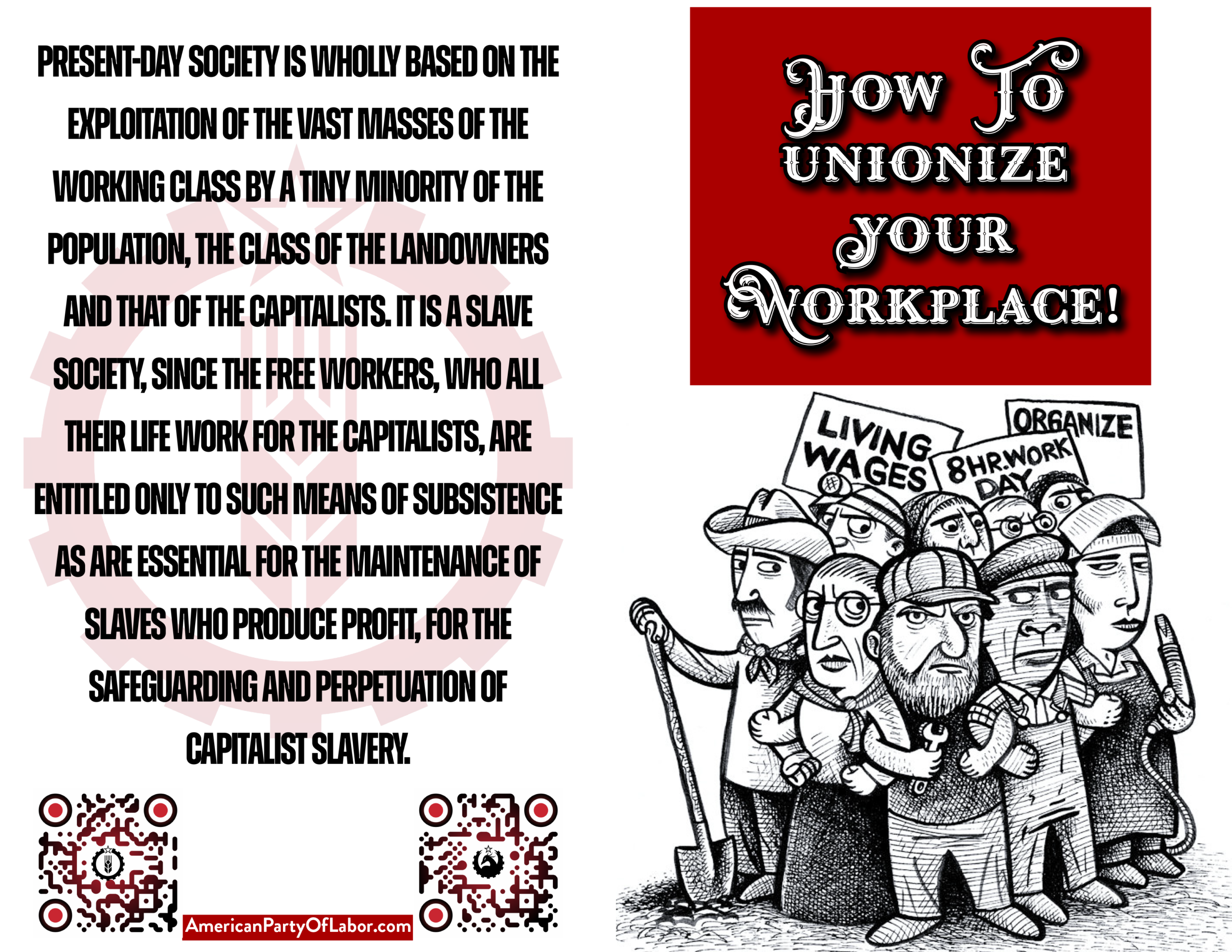 Pamphlet: How To Unionize Your Workplace! (English+Español)